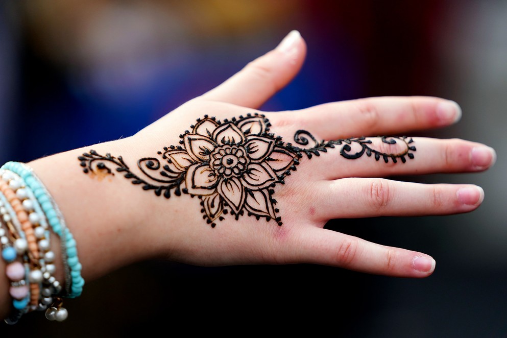 Henna on a hand