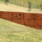 Sculpture set into the landscape at Connells Bay Sculpture Park