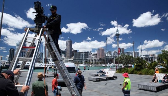 Screen Auckland filming Viaduct harbour